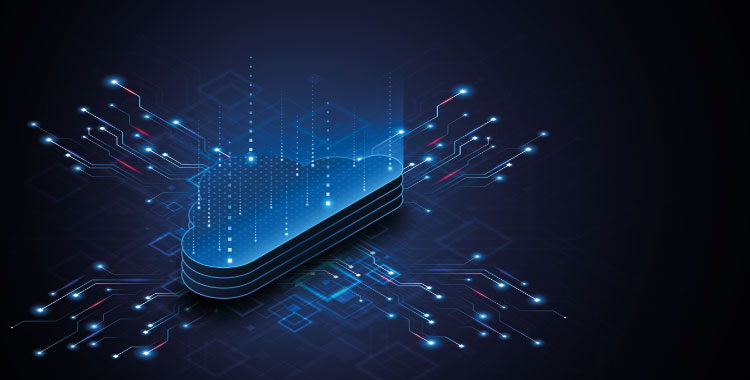 Symbolische Darstellung einer Blockchain Cloud