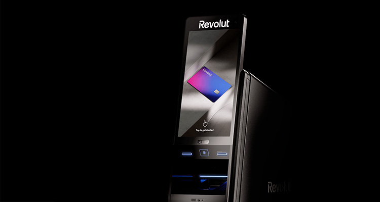 Der neue Geldautomat der Challenger-Bank Revolut
