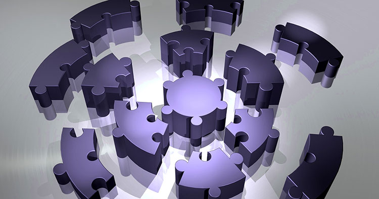 Puzzleteile als Symbol für Embedded Finance