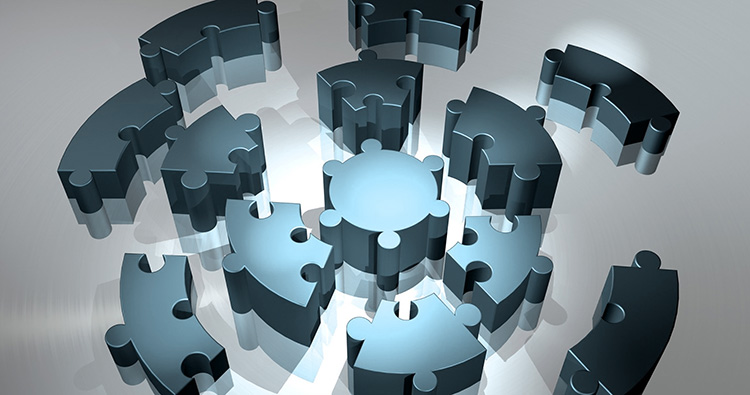 Puzzleteile als Symbol für Embedded Finance