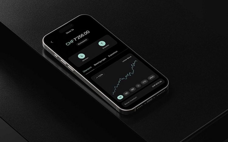 Smartphone mit der Säule 3a der Neo-Bank Alpian