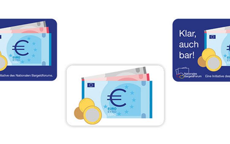 Bargeld-Kleber der Deutschen Bundesband