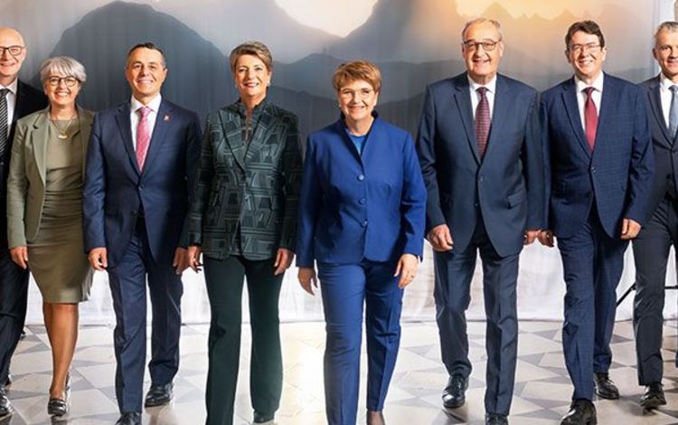 Bundesrat der Schweiz mit allen Mitgliedern