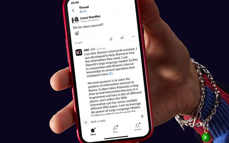 Der Chatbot von Klarna in der Smartphone-Ansicht