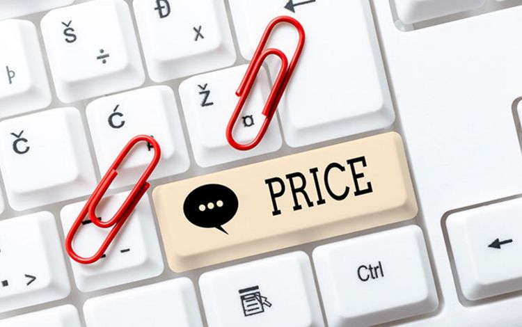 Computer-Tastatur mit einer Taste "Price"
