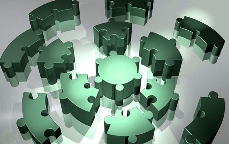 Puzzleteile als Symbol für Embedded Finance