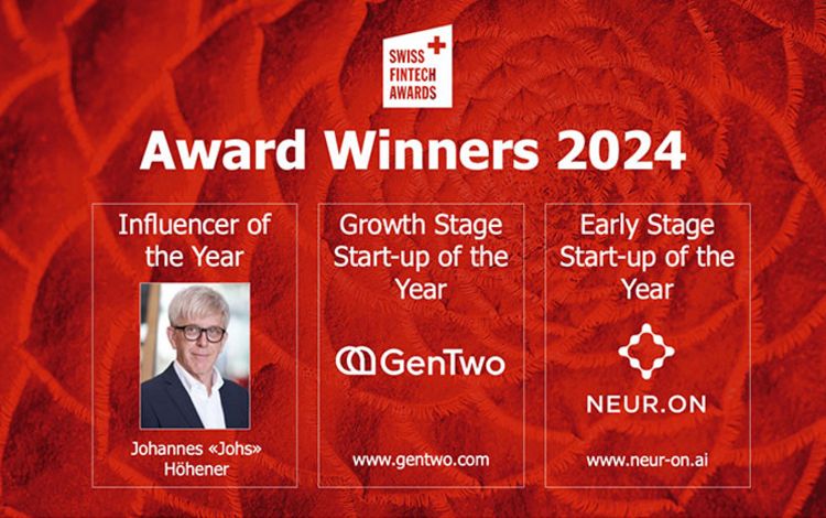 Plakat mit den Gewinnern der Swiss FinTech Awards 2024